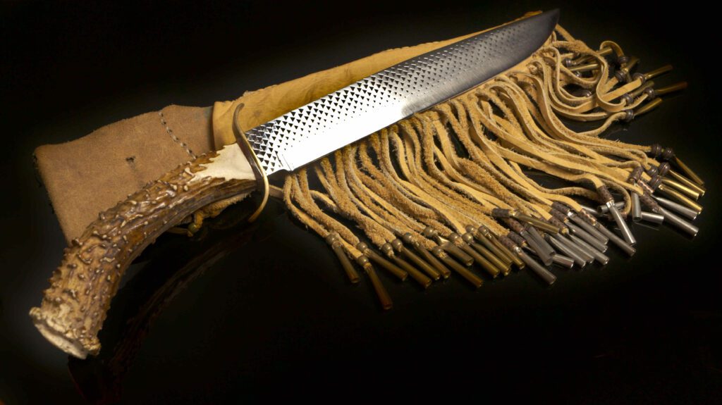 Rasp Cowboy Knife With Natural Sheath