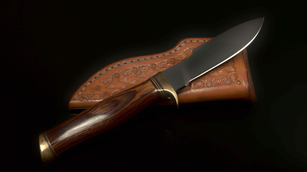 Vintage Gil Hibben Custom Handmade Hunting Knife – Mirror Polished 440C Steel