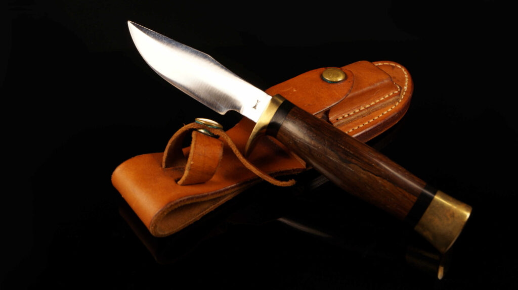 Ralph Bone. Clipped trailing-point hunting knife