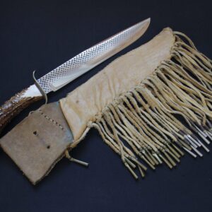 Rasp Cowboy Knife With Natural Sheath