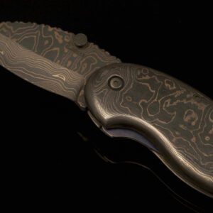 Jeff Chaffee Damascus Pocket Hawkbill Folder