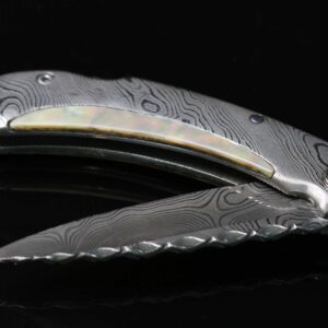 Charles Kain Damascus Scalloped Mini Prawn