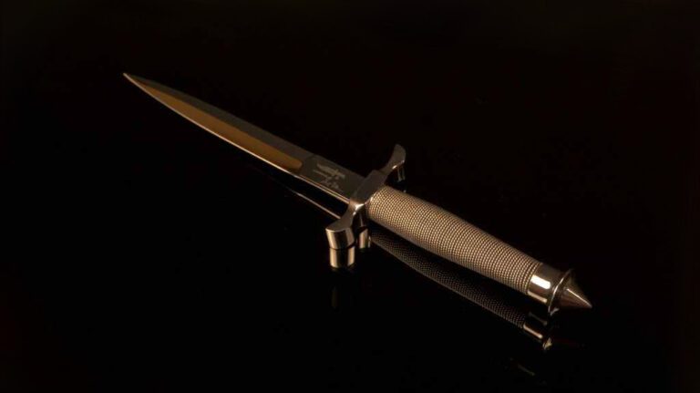 Rare Gil Hibben Silver Shadow Dagger (Original Handmade, Kentucky)