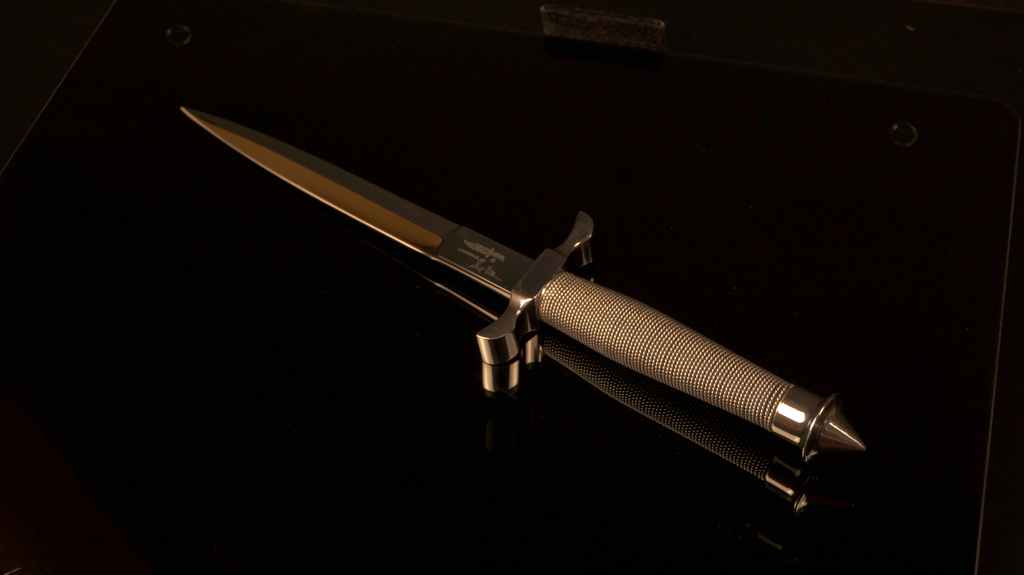 Rare Gil Hibben Silver Shadow Dagger (Original Handmade, Kentucky)