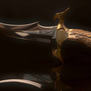 Gil Hibben - Rare India Sambar Stag handle, and heavy brass guard