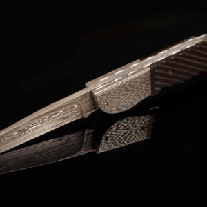 Ralph Turnbull Custom Damascus Button-Lock Automatic Folder