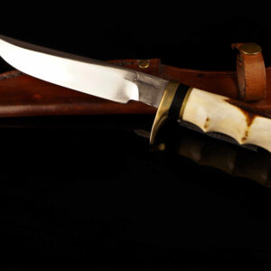 Vintage Ralph Bone Custom Hunting Knife Stag Handle