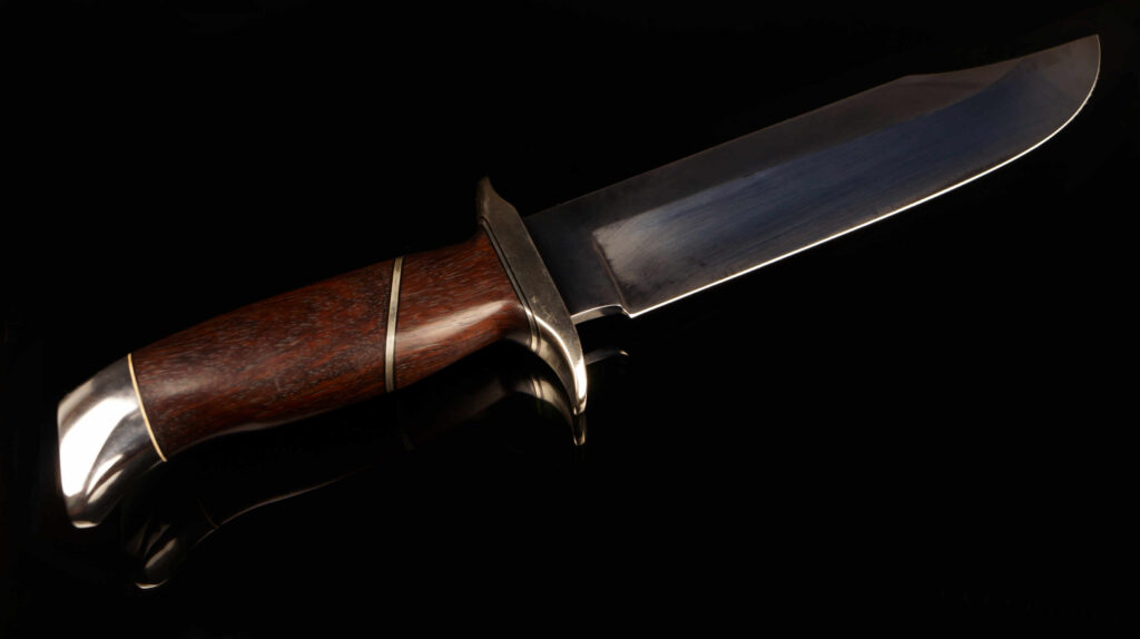 Vintage 1976 Pat Crawford Custom #2 Bowie Knife – 14" Overall, 9" Blade, Early Masterpiece