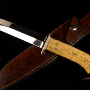 Vintage 1976 Pat Crawford Custom Hunting Knife – Serial #14, & Scalloped Filework