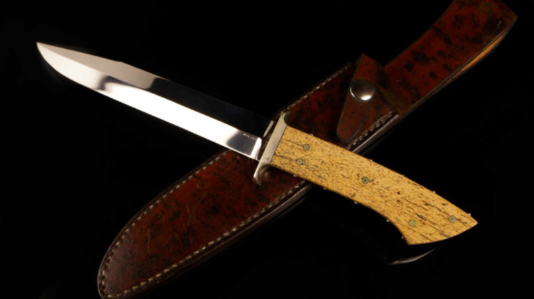 Vintage 1976 Pat Crawford Custom Hunting Knife – Serial #14, & Scalloped Filework