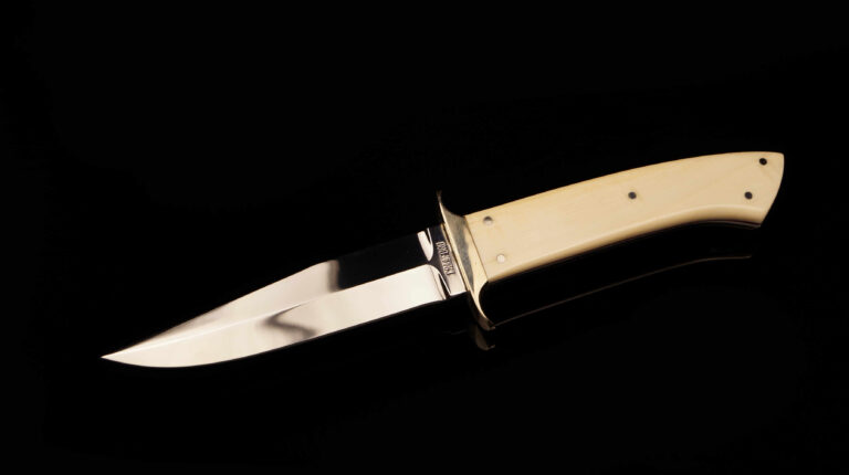 Vintage Pat Crawford Custom Sub-Bowie Boot/Belt Knife – Genuine Ivory Scales