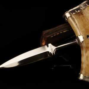Vintage 1977 Pat Crawford Custom Push Dagger #7  Stag Horn Handle