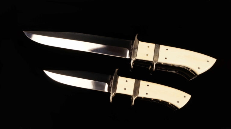 Matched 1977 Pat Crawford Custom Sub-Hilt Fighter Set #30 – 4" & 7" Companion Pair