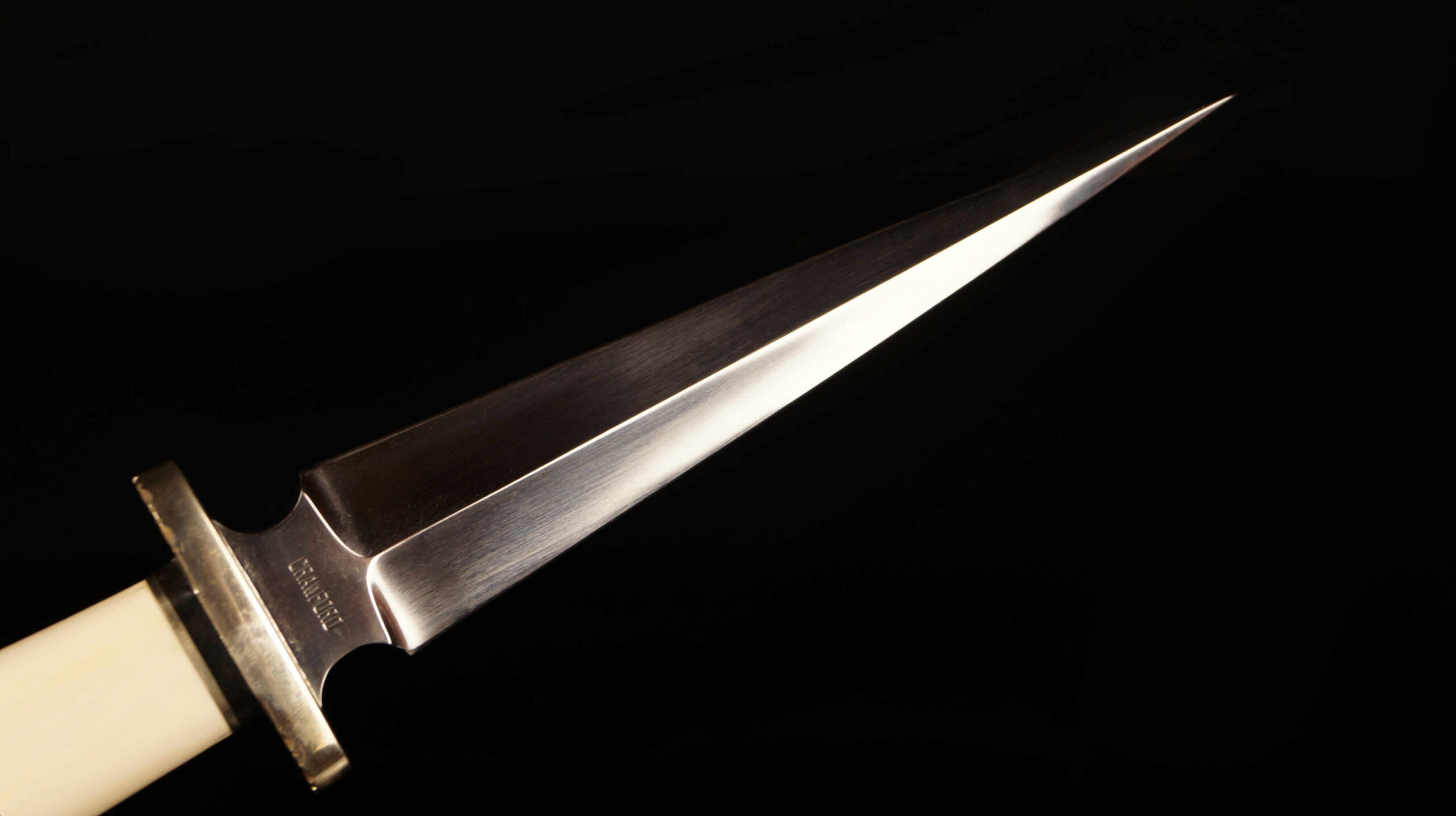 Crawford-custom-toothpick-knife-with-mirror-polished-blade-and-exotic-handle